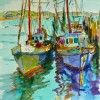 Boat painting Joan   Tom WC Provincetown boats