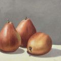 three red pears