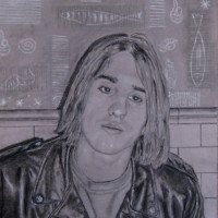 buckley kerry w the apostle charcoal drawing  x14  